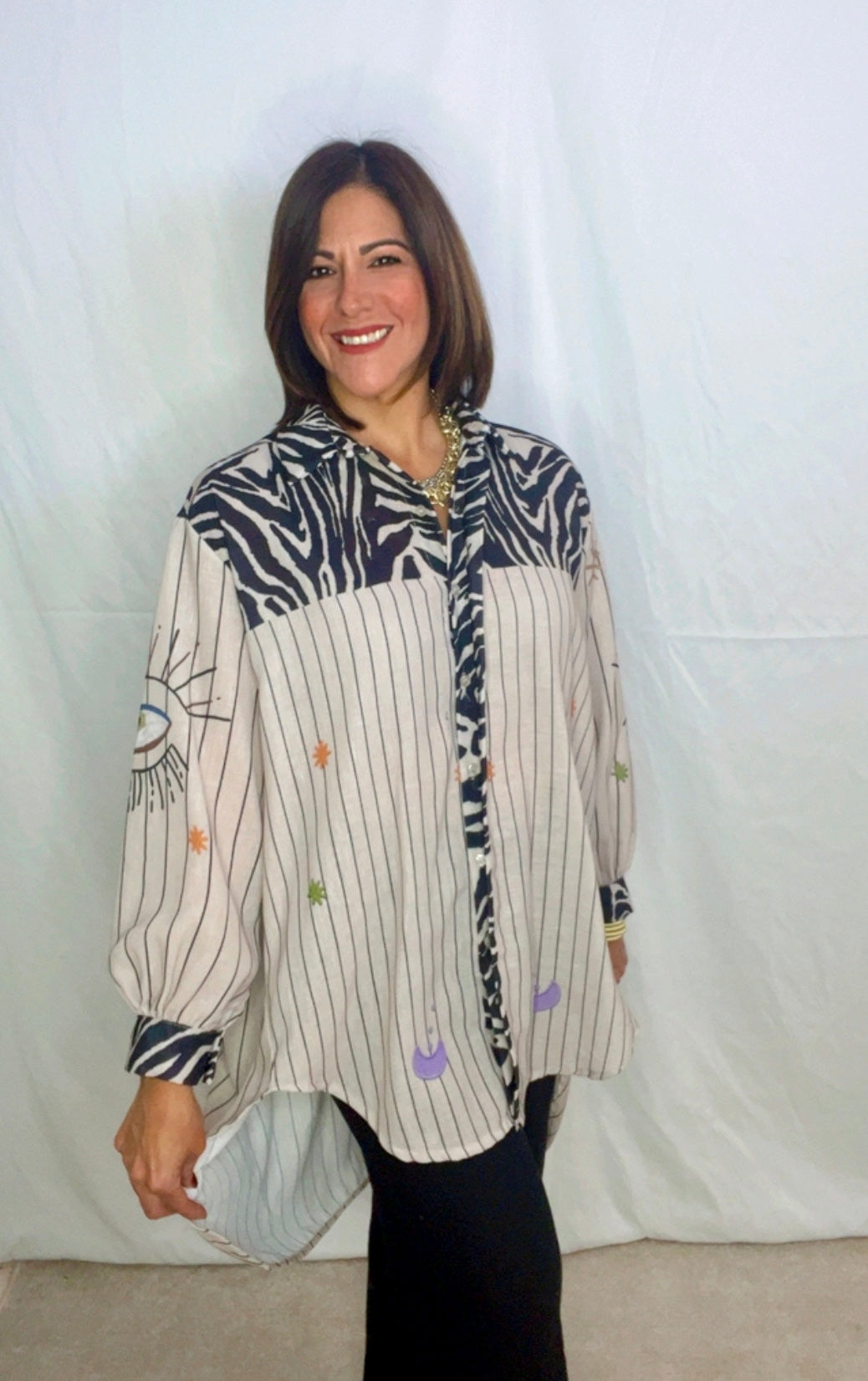 Italian EvilEye Zebra Tunic