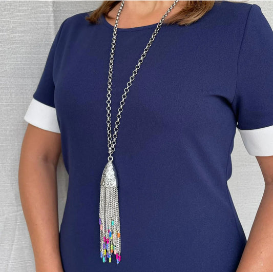 Long Color Tassel Necklace