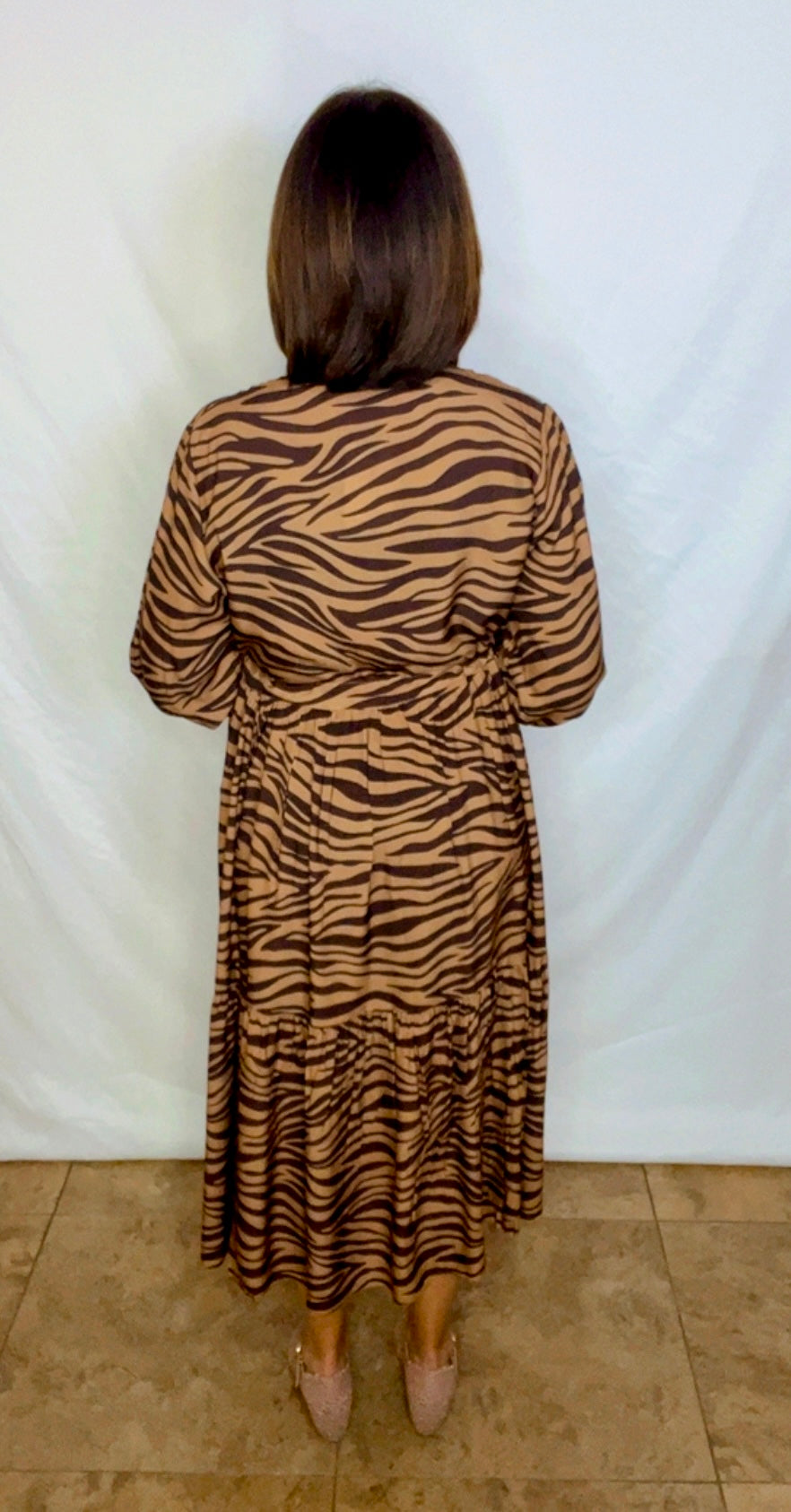 Italian Zebra Print Dress