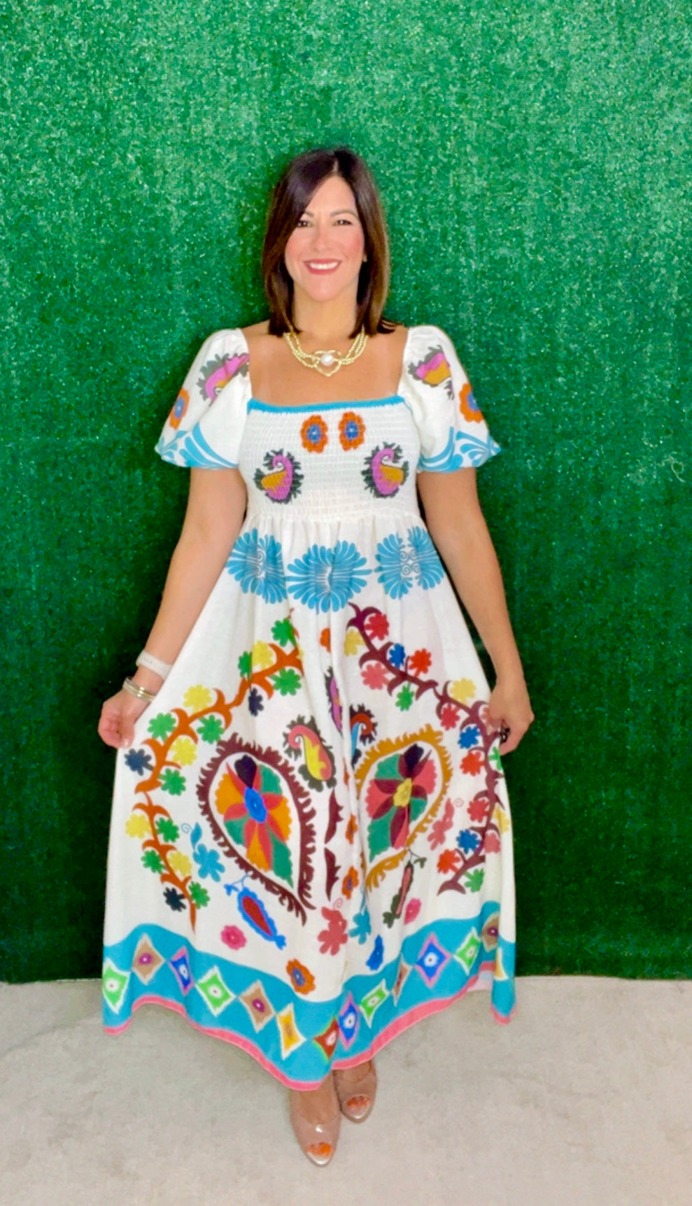 Italian Puffy Sleeves Dress