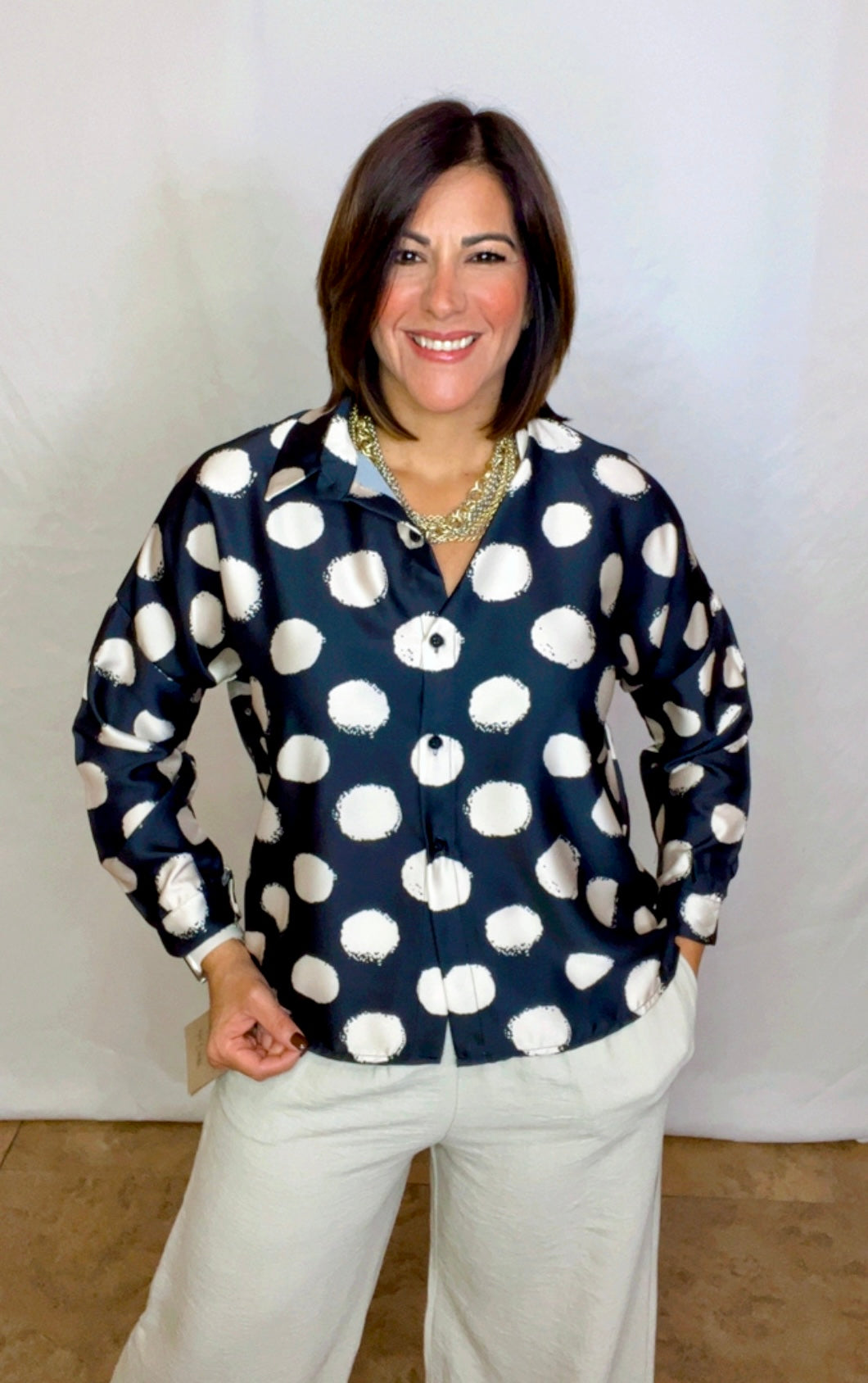 Italian Polka Dots Blouse