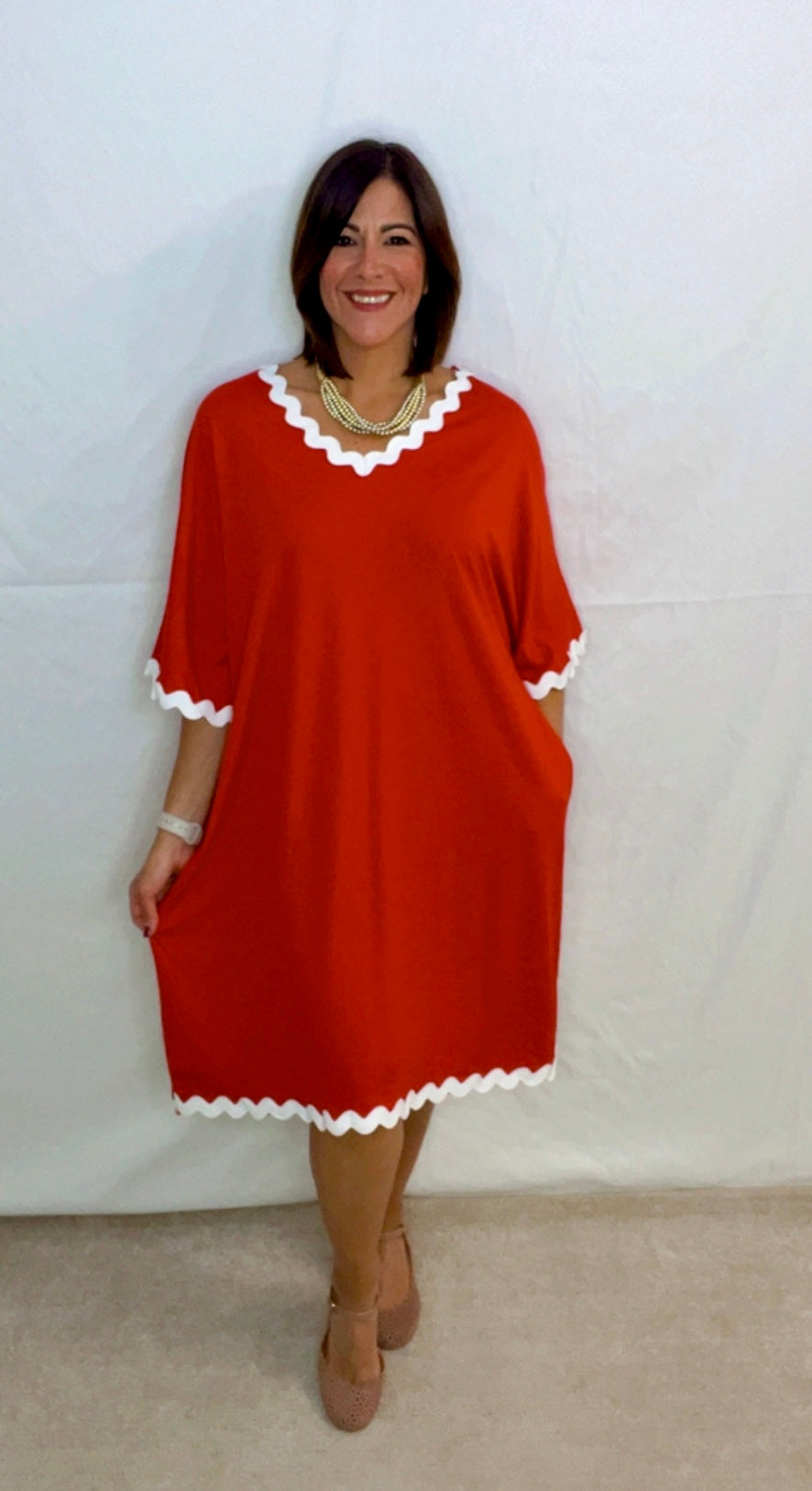 Italian Ric Rac Pattern Midi