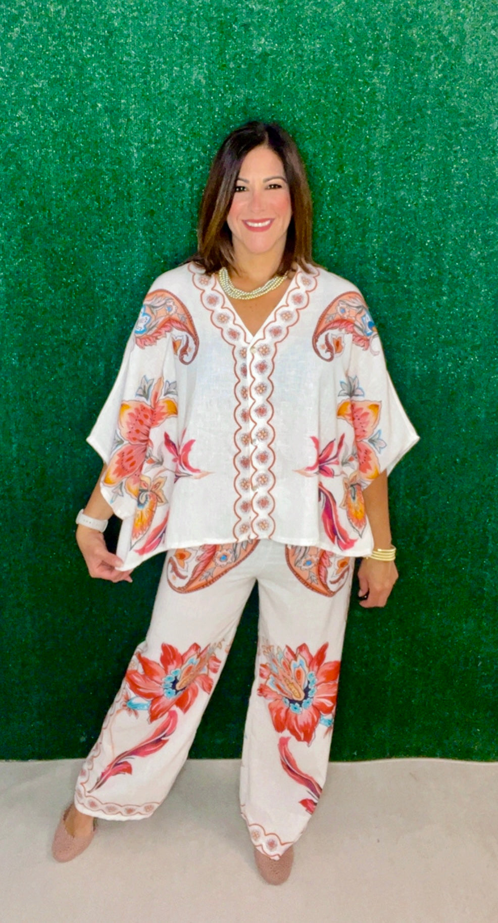 Italian Flower Pant Set