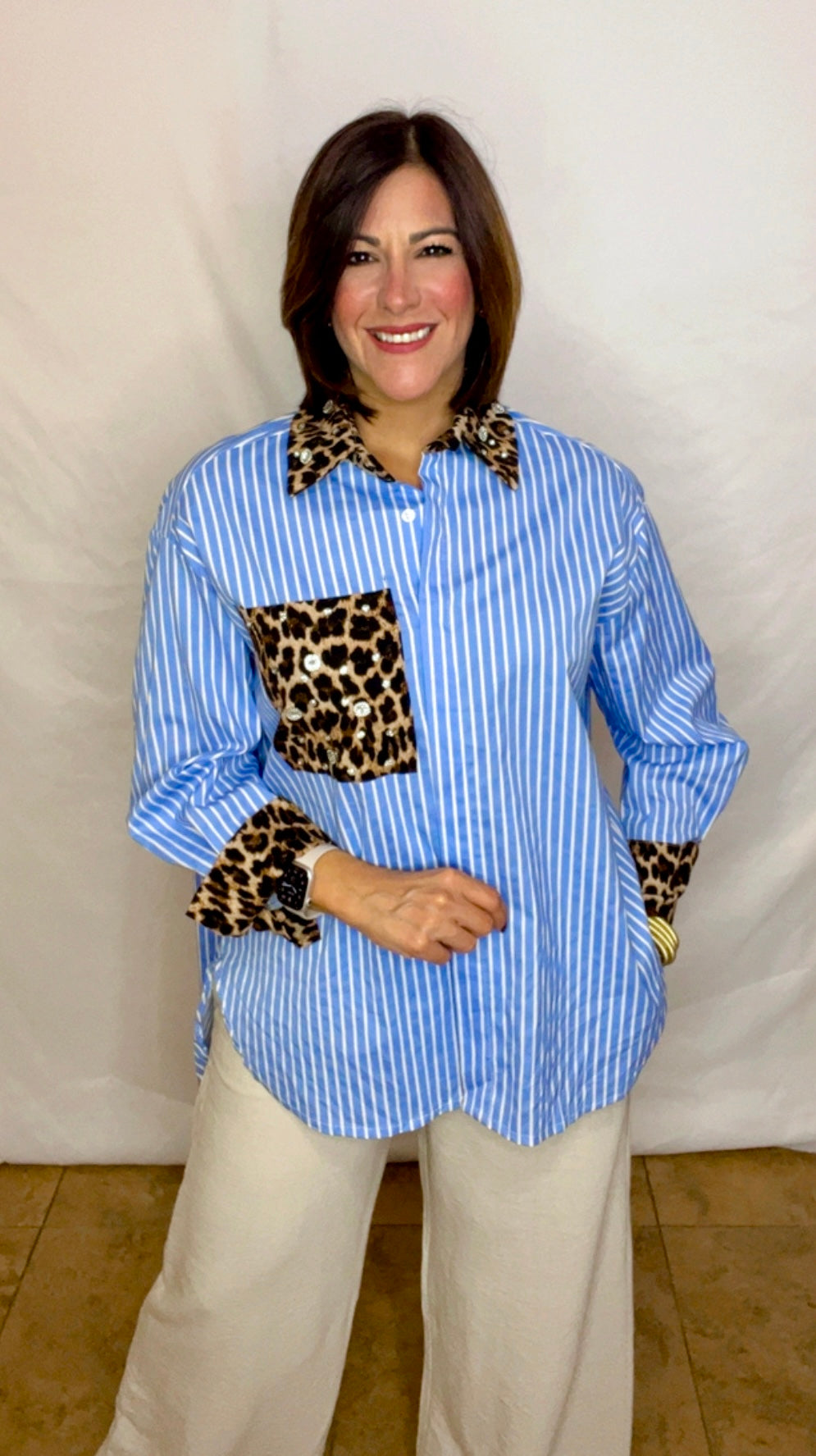 Italian Jewels Leopard Print Tunic