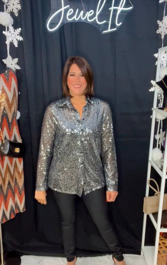 Italian sequin blouse