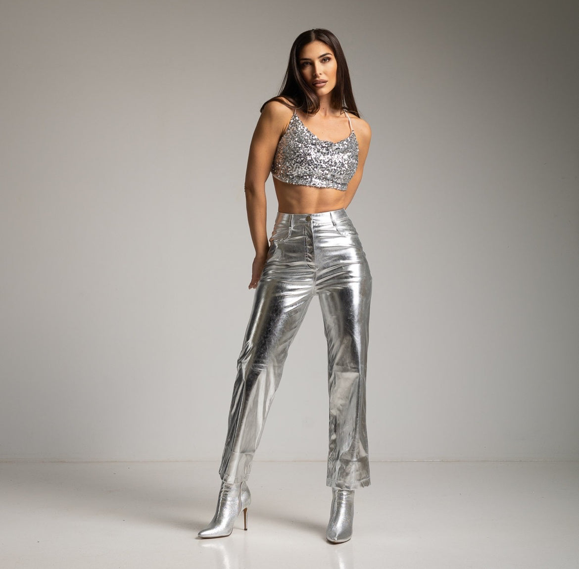 Metallic High waist Jeani